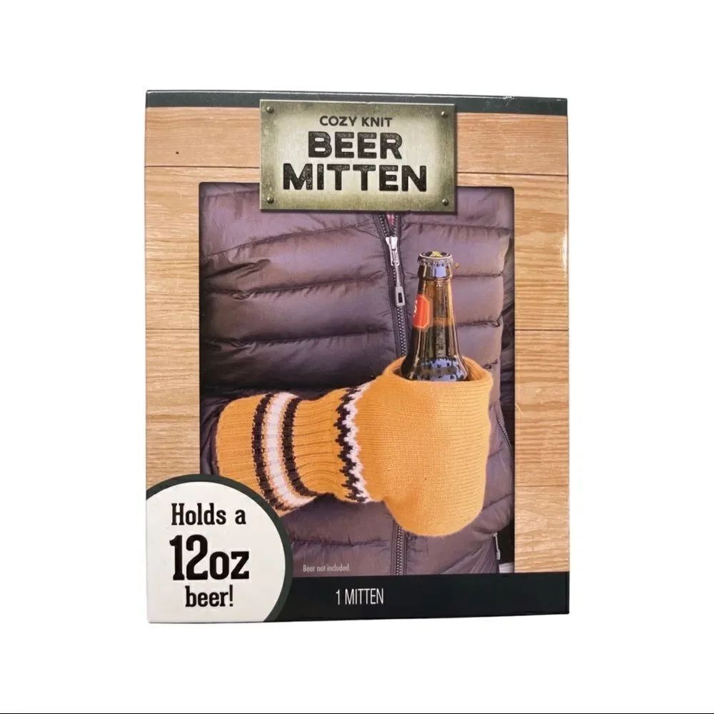 Cozy Knit Beer Mitten - New in Package